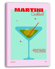 Martini Cocktail im Glas mit Rezept
