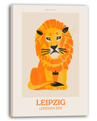 Leipziger Zoo mit Löwen-Illustration