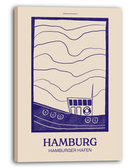 Hamburg, Ahoi! Maritime Hafen-Illustration