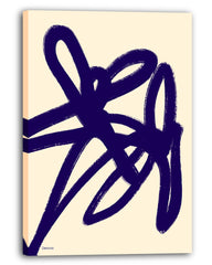 Blue Flower Art I - Abstrakte Blumen-Zeichnung