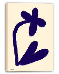 Blue Flower Art III - Minimalistische Blumen-Illustration
