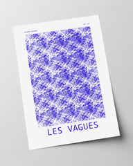 Les Vagues - Abstrakte Wellen in Blau