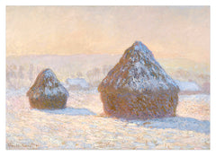 Claude Monet - Heuschober am Morgen, Schneeeffekt (1891)