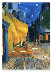 Vincent van Gogh - Nachtcafé/Nachts vor dem Café an der Place du Forum in Arles (1888)