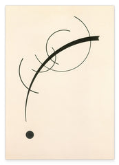 Wassily Kandinsky - Freie Kurve zum Punkt - Begleitender Ton von geometrischen Kurven (1925)