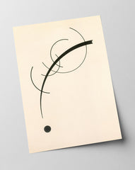 Wassily Kandinsky - Freie Kurve zum Punkt - Begleitender Ton von geometrischen Kurven (1925)