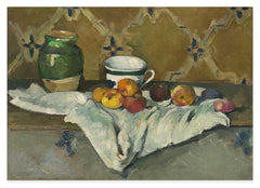 Paul Cézanne - Stillleben mit Krug, Tasse und Äpfel (1877)