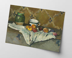 Paul Cézanne - Stillleben mit Krug, Tasse und Äpfel (1877)