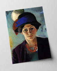 August Macke - Frauenportrait Frau des Künstlers mit Hut