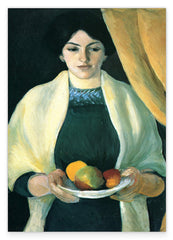 August Macke - Frau des Künstlers mit Äpfeln