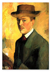 August Macke - Selbstportrait mit Hut