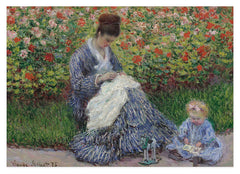 Claude Monet - Camille Monet und ein Kind im Garten des Künstlers in Argenteuil