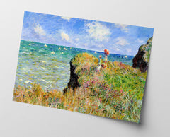 Claude Monet - Spaziergang auf Klippen-Ebene bei Pourville