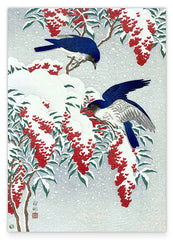 Ohara Koson - Vögel an Beeren im Winter