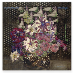 Charles Rennie Mackintosh - Blumen-Stillleben auf dunklem Hintergrund