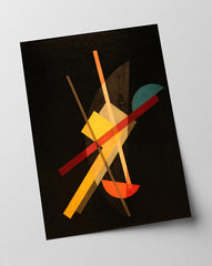 László Moholy Nagy - Abstrakte Formen auf schwarzem Hintergrund