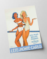 Pierre Fix-Masseau - Art Deco Werbeplakat - Frauen in Monte Carlo