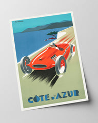 Pierre Fix-Masseau - Art Deco Werbeplakat - Rennfahren an der Côte d'Azur