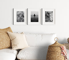 Set aus 3 Postern: Schwarz-Weiß "Beach Dream"