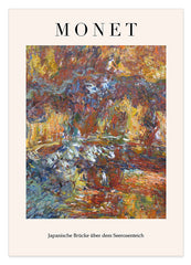 Claude Monet - Museum-Poster Japanische Brücke über dem Seerosenteich