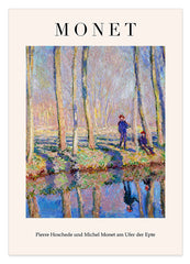 Claude Monet - Museum-Poster Pierre Hoschede und Michel Monet am Ufer der Epte