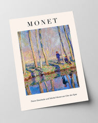 Claude Monet - Museum-Poster Pierre Hoschede und Michel Monet am Ufer der Epte