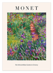Claude Monet - Museum-Poster Der Schwertlilien-Garten in Giverny