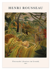 Henri Rousseau - Museum-Poster Überrascht! Gewitter im Urwald