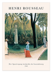 Henri Rousseau - Museum-Poster Der Spaziergang im Jarding du Luxembourg