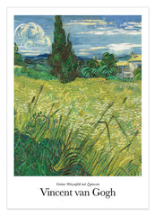 Vincent van Gogh - Museum-Poster Grünes Weizenfeld mit Zypressen