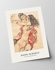 Egon Schiele - Museum-Poster I Zwei sich umarmende Frauen