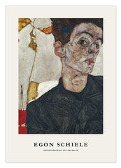 Egon Schiele - Museum-Poster I Selbstportait mit Physalis