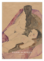 Egon Schiele - Museum-Poster II Zwei Liegende