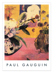 Paul Gauguin - Museum-Poster Stillleben mit japanischer Grafik