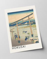Katsushika Hokusai - Museum-Poster Noboto Bay aus der Serie Sechsunddreißig Ansichten des Berges Fuji (Fugaku sanjūrokkei)