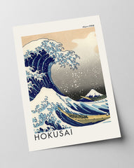 Katsushika Hokusai - Museum-Poster Die Welle - Unter der Welle vor Kanagawa (Kanagawa Oki Nami Ura) oder: "Die Große Welle"