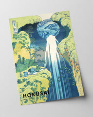 Katsushika Hokusai - Museum-Poster II Die Amida-Wasserfälle in den weiten Gebieten der Kisokaidō-Straße (Kisoji no oku Amida-ga-taki)