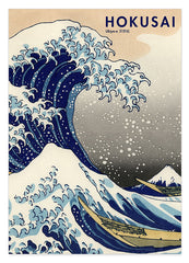 Katsushika Hokusai - Museum-Poster III Die Welle - Unter der Welle vor Kanagawa (Kanagawa Oki Nami Ura) oder: "Die Große Welle"