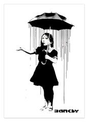Banksy - Museum-Poster Mädchen im Regen