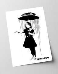 Banksy - Museum-Poster Mädchen im Regen