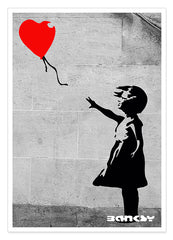 Banksy - Museum-Poster Mädchen mit Luftballon in Herzform - Street-Art I