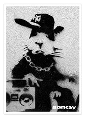 Banksy - Museum-Poster Hip Hop Ratte - Street-Art