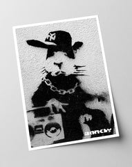 Banksy - Museum-Poster Hip Hop Ratte - Street-Art