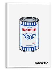 Banksy - Museum-Poster - Dose Tomato Soup in blau