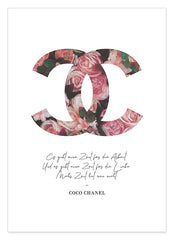 Zitat von Coco Chanel - Mode-Ikone - Rosen