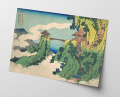 Katsushika Hokusai - Die hängende Wolkenbrücke am Berg Gyōdō bei Ashikaga (Ashikaga Gyōdōzan kumo no kakehashi)