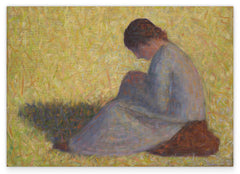 Georges Seurat - Bäuerin im Gras sitzend