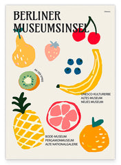 Berliner Museumsinsel an der Spree mit Früchten
