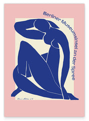 Berliner Museumsinsel - mit blauer Silhouette von Matisse inspiriert