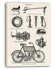 Einzelteile vom Fahrrad im Vintage-Look